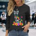 Dia De Los Muertos Cat Day Of The Dead Halloween Long Sleeve Gifts for Her