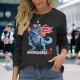 Dinosaur 4Th Of July Amerisaurus Rex Long Sleeve T-Shirt Gifts for Her