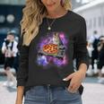 Dj Cat Eats Pizza In Galaxy Long Sleeve T-Shirt Gifts for Her
