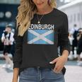 Edinburg Scotland Flag Artistic City Long Sleeve T-Shirt Gifts for Her