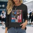 Elephant Merica 4Th Of July American Flag Usa Republican Long Sleeve T-Shirt Gifts for Her