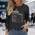 Felix Nutrition Birthday Personalized Name Idea Long Sleeve T-Shirt Gifts for Her