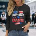 Firework 4Th Of July Just Here To Bang Long Sleeve T-Shirt Gifts for Her