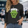 Frankenstein Lazy Halloween Costume Horror Movie Monster Halloween Costume Long Sleeve T-Shirt Gifts for Her