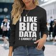 Behavior Analyst I Like Big Data I Cannot Lie Analyst Long Sleeve T-Shirt Gifts for Her