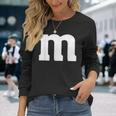 Letter M Groups Halloween Team Groups Costume Long Sleeve T-Shirt Gifts for Her