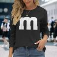 Letter M Lazy Halloween 2023 Costumes Group Party Long Sleeve T-Shirt Gifts for Her