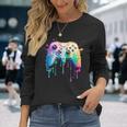 Gamer Graphic Video Game Colorful Video Game Lover Long Sleeve Gifts for Her
