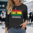 Ghanaian Flag Vintage Made In Ghana Long Sleeve T-Shirt Gifts for Her