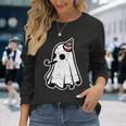 Ghost Pocket Birthday Halloween Costume Ghoul Spirit Long Sleeve Gifts for Her