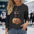 Halloween Cats Cat Long Sleeve T-Shirt Gifts for Her
