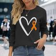 Heart End Gun Violence Awareness Orange Ribbon Enough Long Sleeve T-Shirt T-Shirt Gifts for Her
