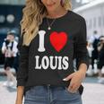 I Heart Love Louis Cute Matching Couple Spouse Long Sleeve T-Shirt Gifts for Her