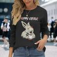 Horror Movie Lover Easter Bunny Bloody Gore Zombie Egg Easter Long Sleeve T-Shirt Gifts for Her