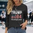 Ill Be Back Trump 2024 Vintage Donald Trump Long Sleeve T-Shirt Gifts for Her