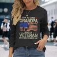 I'm A Dad Grandpa And Veteran Retro Papa Grandpa Long Sleeve Gifts for Her