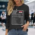 Iraqi Dad Nutrition Facts National Pride Long Sleeve T-Shirt T-Shirt Gifts for Her