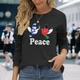 Israel Palestine Peace Friendship Pigeons Long Sleeve T-Shirt Gifts for Her