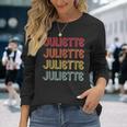 Juliette Name Personalized Retro Vintage 90S Birthday Long Sleeve T-Shirt Gifts for Her