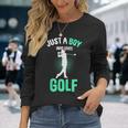 Just A Boy Who Loves Golf Club Golfer Golfing Boys Long Sleeve T-Shirt T-Shirt Gifts for Her