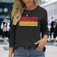 Kansas City Red Yellow Retro Striped Hometown Kansas City Kc Long Sleeve Gifts for Her