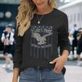 Land Of The Free Home Of The Brave Eagle Vertical Flag Long Sleeve T-Shirt Gifts for Her