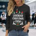 Lavender Name Christmas Crew Lavender Long Sleeve T-Shirt Gifts for Her