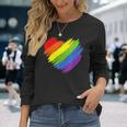 Lgbt Gay Pride Flag Gay Pride 2023Heart Lgbt Long Sleeve T-Shirt Gifts for Her
