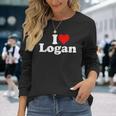 I Love Heart Logan Long Sleeve T-Shirt Gifts for Her