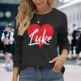 I Love Luke First Name I Heart Named Long Sleeve T-Shirt Gifts for Her