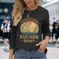 This Is My Lucky Euchre Vintage Euchre Card Game Long Sleeve T-Shirt Gifts for Her