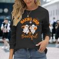 Making Hair Bootiful Ghost Hairdresser Hairstylist Halloween Long Sleeve T-Shirt Gifts for Her