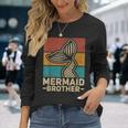 Mermaid Brother Mermaid Birthday Party Outfit Retro Mermaid Long Sleeve T-Shirt T-Shirt Gifts for Her