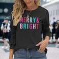 Merry And Bright Christmas Family Matching Christmas Long Sleeve T-Shirt Gifts for Her