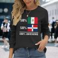 Mexico Dominican Republic Mexican Flag Pride Long Sleeve T-Shirt Gifts for Her