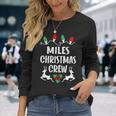 Miles Name Christmas Crew Miles Long Sleeve T-Shirt Gifts for Her
