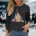 New York City Nyc Retro Watercolor Statue Of Liberty Ny City Long Sleeve T-Shirt T-Shirt Gifts for Her