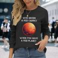 Occupy Mars Space Explorer Astronomy Red Planet Long Sleeve T-Shirt Gifts for Her