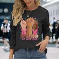 In October We Wear Pink 2023 Breast Cancer Awareness Month Long Sleeve T-Shirt Gifts for Her