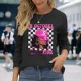 In October We Wear Pink Black Woman Breast Cancer Awareness Long Sleeve T-Shirt Gifts for Her