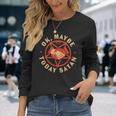 Ok Maybe Today Satan Retro Vintage Halloween Vintage Halloween Long Sleeve T-Shirt Gifts for Her