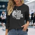 Papa Bear Husband Protector Hero Dad Fathers Day Long Sleeve T-Shirt T-Shirt Gifts for Her