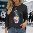Patriotic Eagle July 4Th Of July Fourth July American Flag Long Sleeve T-Shirt Gifts for Her