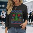 Police Navidad Ugly Christmas Sweater Long Sleeve T-Shirt Gifts for Her