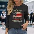This Is My Pride Flag 4Th Of July Patriotic Usa Flag On Back Long Sleeve T-Shirt Gifts for Her