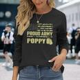 Proud Army Poppy Military Pride Long Sleeve T-Shirt Gifts for Her