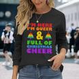 Im Here Im Queer Christmas Pajama Cool Lgbt-Q Gay Pride Xmas Long Sleeve T-Shirt Gifts for Her