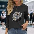 Realistic Awesome Tiger Animal Lovers Long Sleeve T-Shirt Gifts for Her