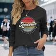 Retro Accoville Home State Cool 70S Style Sunset Long Sleeve T-Shirt Gifts for Her