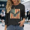 Retro Vintage Eagle American Usa Flag 4Th July Celebration Long Sleeve T-Shirt T-Shirt Gifts for Her